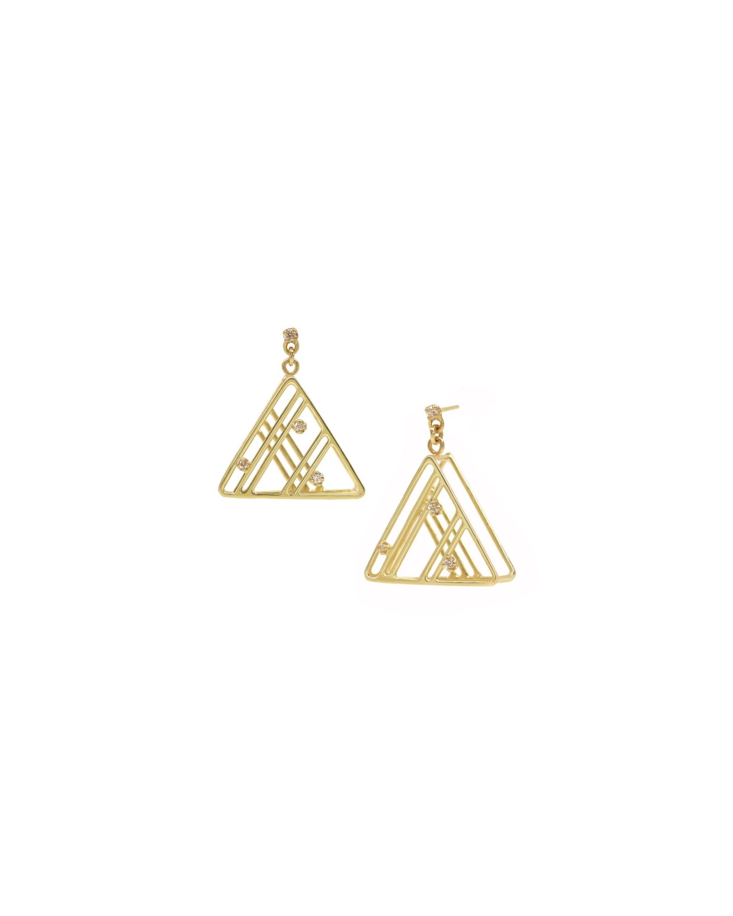 Cascaded Triangle Earrings