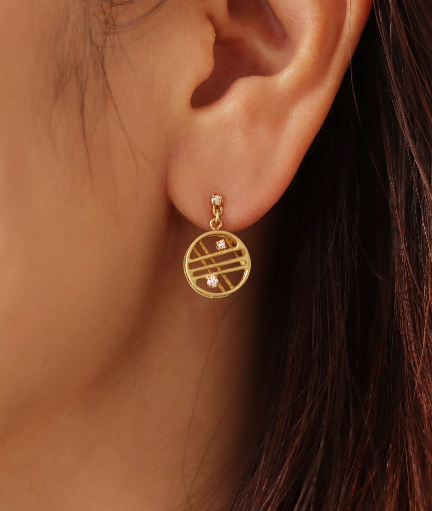 Mini Cascaded Circle Earrings