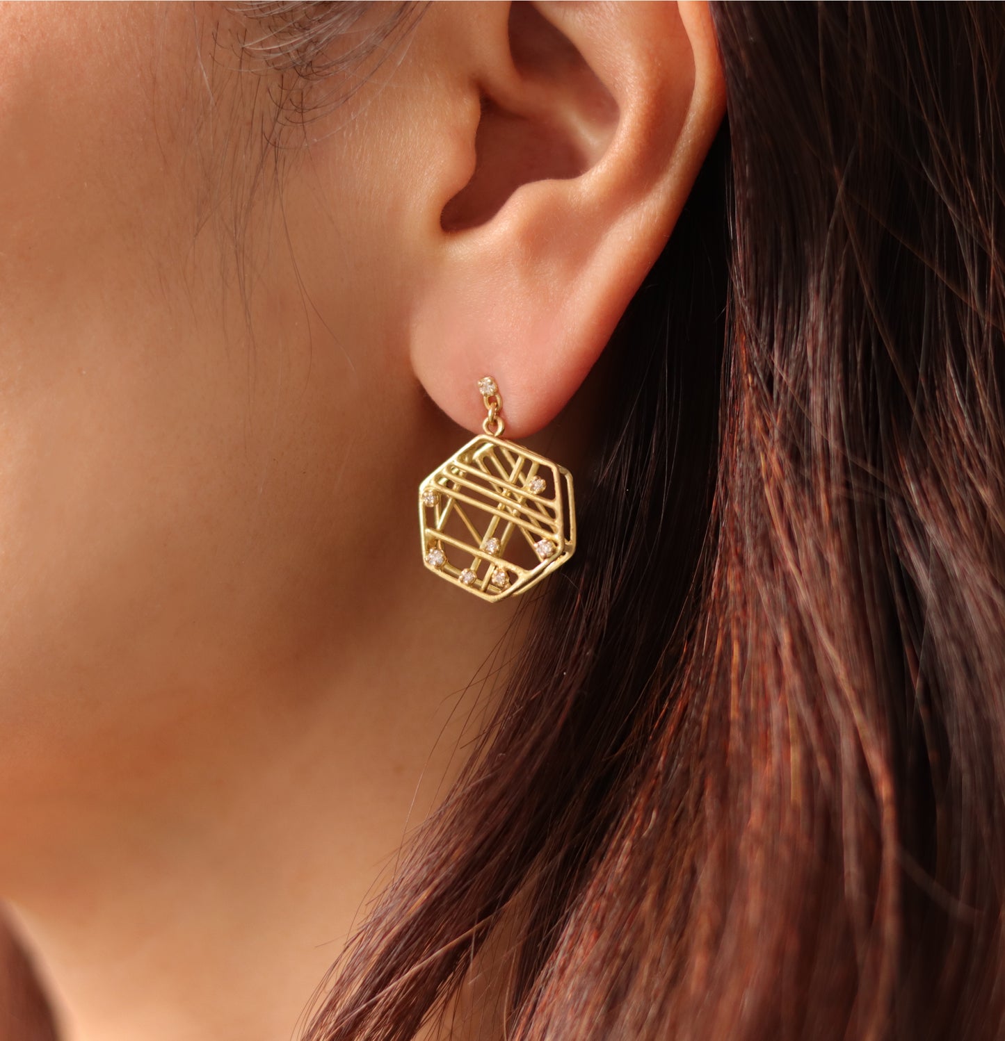 Cascaded Hexa Earrings