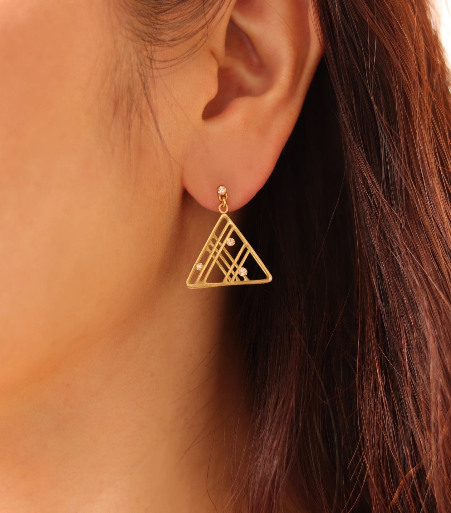 Cascaded Triangle Earrings