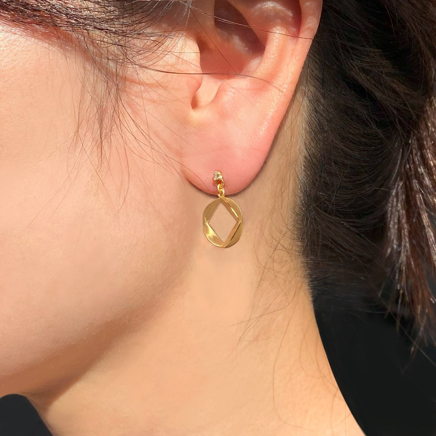 Quad-Pleat Earrings