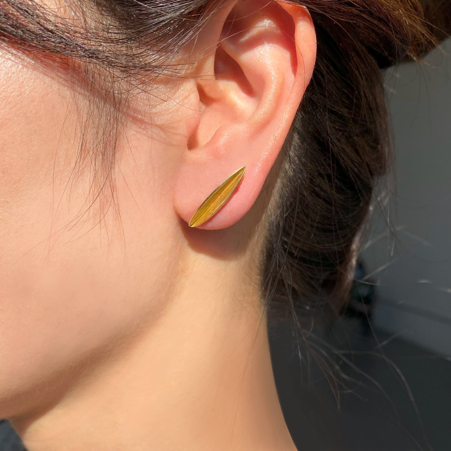 Folded Leaf Earrings