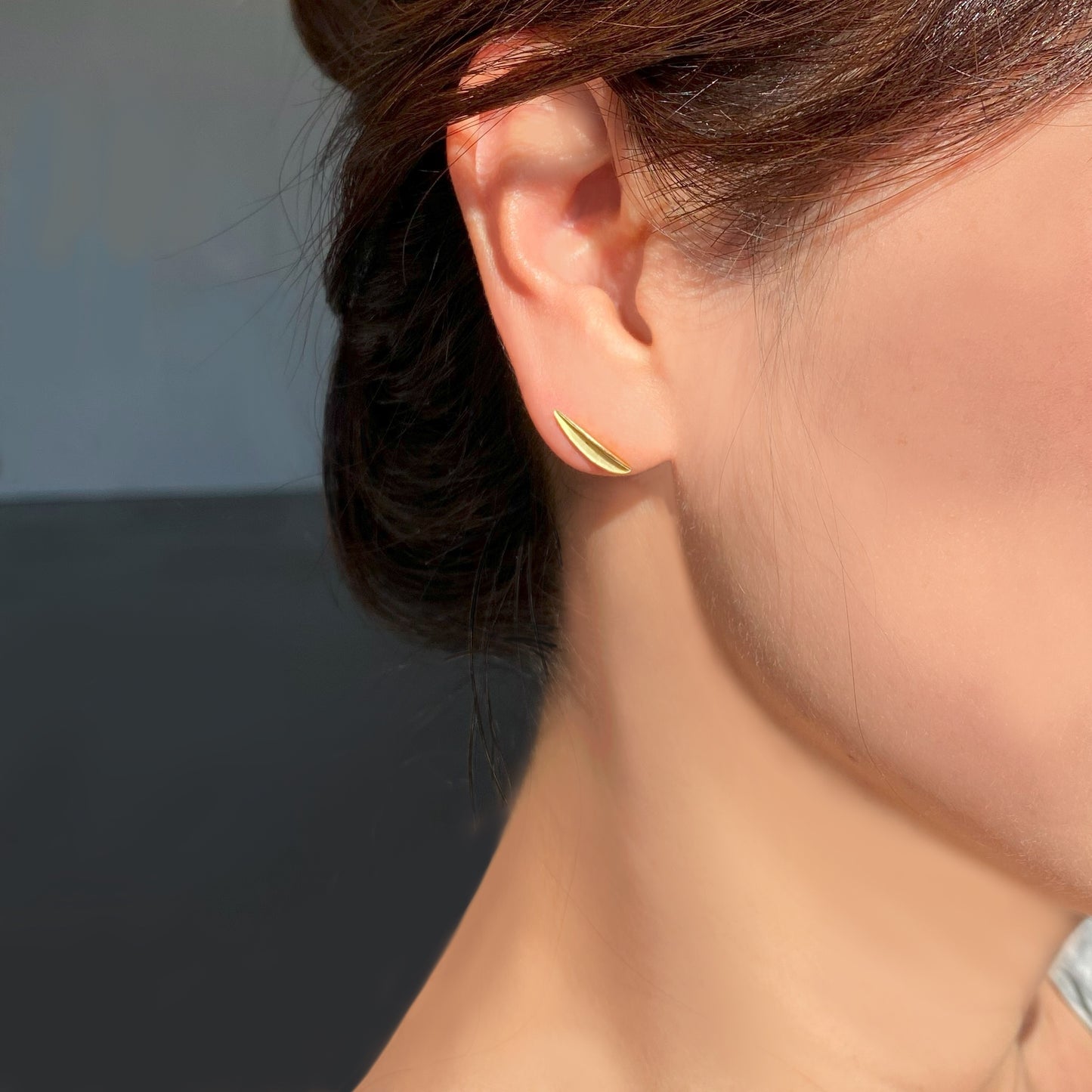 Folded Leaf Earrings